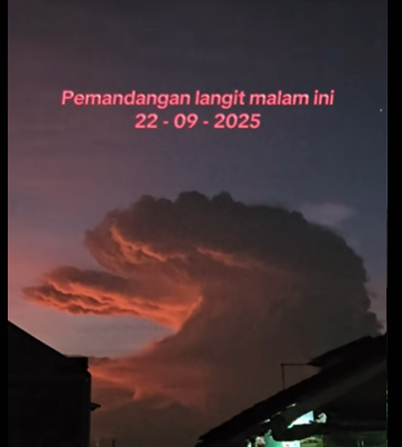 pemandangan langit malam di bandung